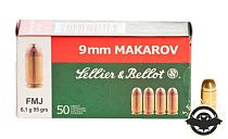 Патрон 9х18 Sellier&Bellot FMJ 6,1г MS 50шт/пак ( к / 12110067)