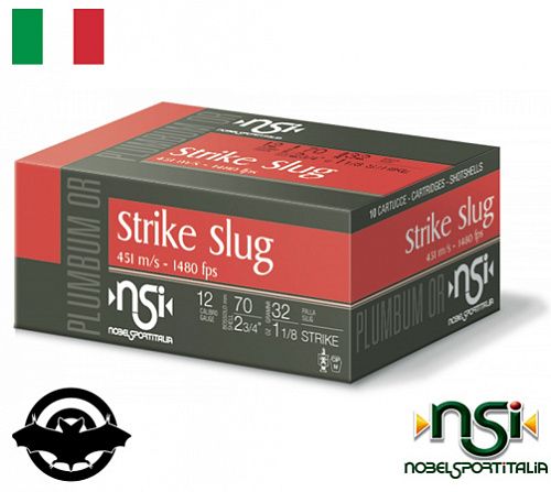 Патрон пулевой NOBEL «Strike Slug» 32 12 к-р, 32 гр 