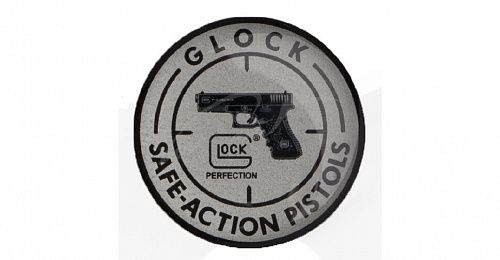 картинка Значок Glock з пістол, сріблястий, пласт. (36760253)