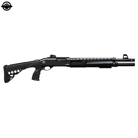 картинка Рушниця помпова Huglu ATROX Tactic Plus Black Telescopic Stock 12/46 см 7+1 (2007995)