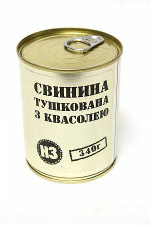 Консерва м'ясо-рослинна "Свинина тушкована з фасолью" 0,34ж\бан (М/21)
