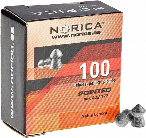 картинка Пули пневматические Norica Pointed 4,5 мм, 100шт/уп 0.56г (16651222)