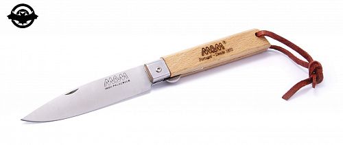 картинка Нож MAM Operario drop-point liner-lock кожанная петля 2038 (4007531)