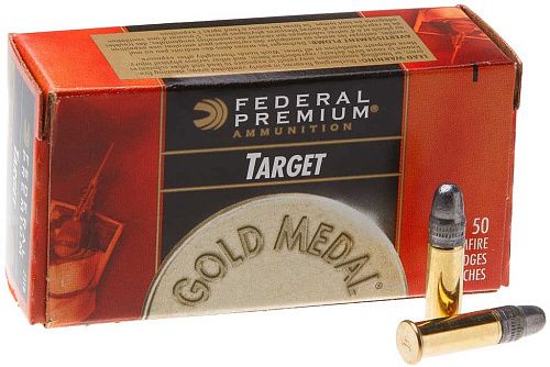 картинка Патрон 22LR Federal Premium Gold Medal 22LR LRN 40GR (2,59 г) (3000393)