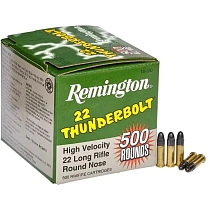 Патрон 22LR Remington Thunderbolt High Velocity куля RN 40гр (2.6 г) 500 шт/уп (12500667)