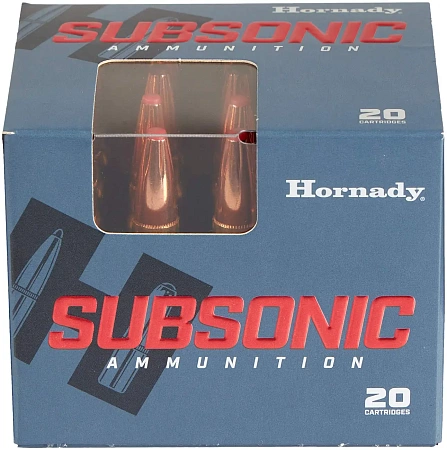 картинка Патрон 7,62х39 Hornady Subsonic пуля Sub-X 255gr (16,52г) 20шт/уп (23703901)