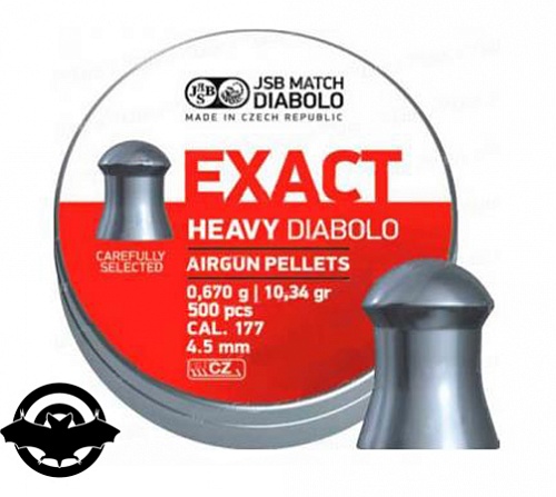 картинка Пули пневматические JSB Diabolo Exact Heavy 4.53mm 0.670 (500шт/уп) JSB.DEH.3