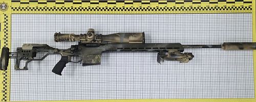 Карабін болтовой ChristensenArms к-р 338, колір Камо, приціл NightForce, сошки Молот, чохол, глушник AseUltra, доп.магазин, настріл мінімальний