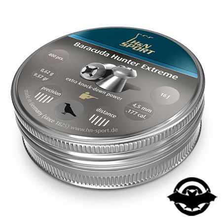 картинка Пули пневматические H&N Diabolo Baracuda Hunter Extreme, 4,5 мм, 0,62 гр, 400 шт/уп (14530230)