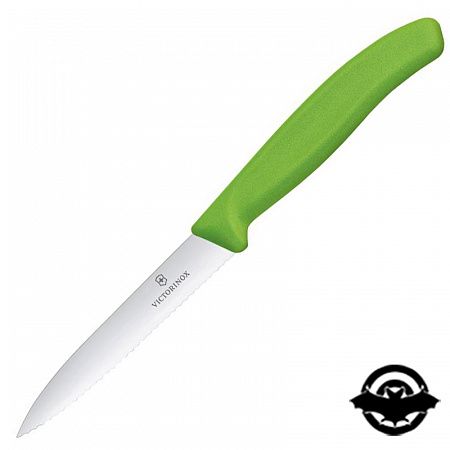 картинка Нож кухонный Victorinox Swiss Classic, 10 см, зеленый 6.7736.L4 (4007059)