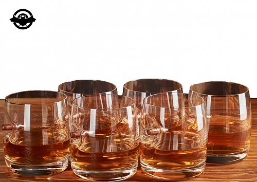 Набір сувенірний 6 склянок з богемського скла Gun&Fun (GN/14)