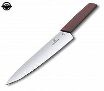 картинка Нож кухонный Victorinox Swiss Modern, 22 см шефский бордо 6.9016.221B (4008137)