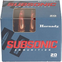картинка Патрон 7,62х39 Hornady Subsonic пуля Sub-X 255gr (16,52г) 20шт/уп (23703901)