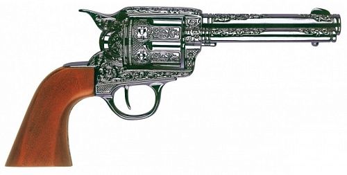картинка Револьвер Ковбой, деревянная ручка 02/10201