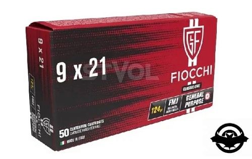 Патрон 9х21 Fiocchi FMJ 8г 50шт/уп (3004048) Патрон 9х21 Fiocchi FMJ 8г 50шт/уп (3004048)