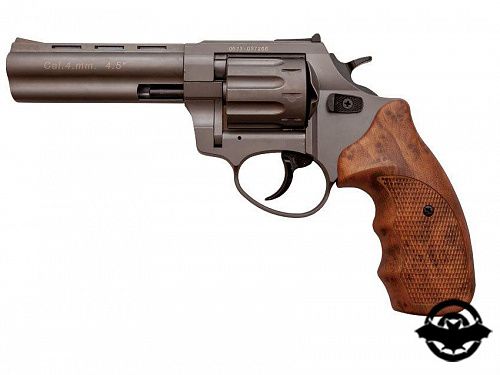 картинка Револьвер Флобера STALKER Titanium 4мм 4,5" коричневая рукоять GT45W (38800008)