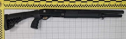 картинка Ружье помповое HUGLU Atrox Standard Black Telescopic Stock12/51 MC5 7+1 TR
