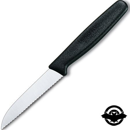 картинка Нож кухонный Victorinox с волнистым лезвием, чёрный нейлон 5.0433 (4004289)