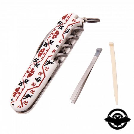 картинка Нож Victorinox Swiss Army Waiter, белый, вышивка №3/тризуб 0.3303.7R2/3 (4000565)