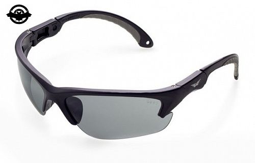 Окуляри стрілецькі GLOBAL Vision Klick (smoke) чорні лінзи (00078)