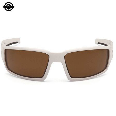 картинка Очки стрелковые VENTURE Gear Pagosa White (bronze) коричные линзы, белая оправа (00419)