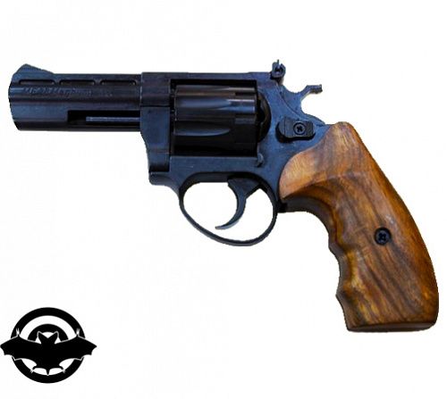 картинка Револьвер флобера ME 38 Magnum 4R черный, дерев. рукоятка, 4 мм (241129)