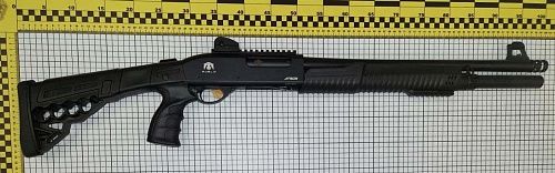 Рушниця помпова HUGLU Atrox T Black Telescopic Stock12/51 MC5 7+1 TR + чохол