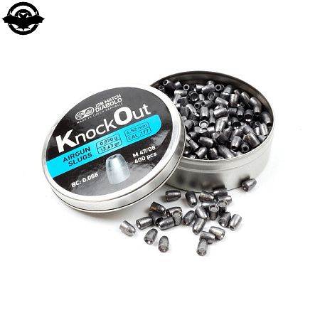 картинка Пули пневматические JSB Diabolo KnockOut Slugs, 4,5 мм 0,87 гр 400 шт/уп (14530611)