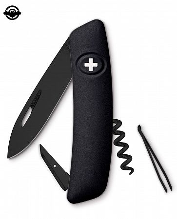 картинка Нож SWIZA D01, all black KNI.0013.1010 (4007350)