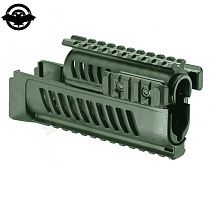 картинка Цевье тактическое FAB Defense для AK 47/74, 4 планки, зеленая AKL47G (7000443)