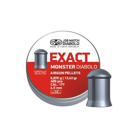картинка Пули пневматические JSB Exact Jumbo Monster, 4,5 мм, 0,87 гр, 400 шт/уп (14530534)
