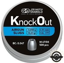 Кулі  пневм. JSB Diabolo KnockOut Slugs 4.51 мм. 0,65 г 500 шт/уп (14530610)