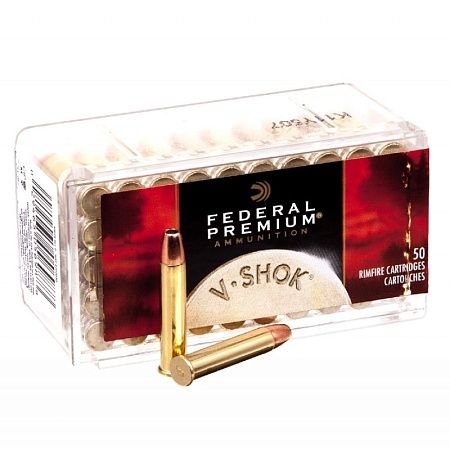 картинка Патрон 22WMR FEDERAL V Shok 1,94г. HP 671м/с 50шт./уп. (3003332)
