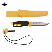 картинка Нож Morakniv с фиксированным клинком Companion Spark yellow с огнивом (23050208)