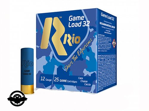 картинка Патрон гладкоствольный RIO Game Load-32 NEW кал 12, 32 гр, №0000 в контейнере 25 шт/уп (14410188)