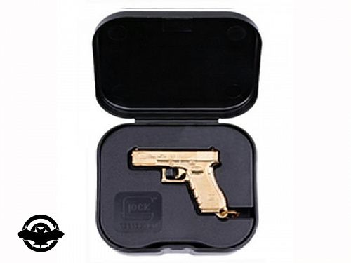 картинка Брелок Glock Gen 4 с пистолетом, золотой (36760197)