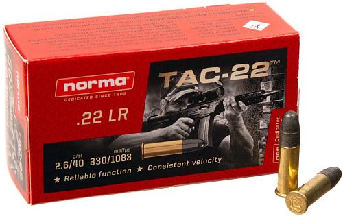 Патрон 22LR NORMA Tac-22 LRN 40GR. 2425092  50шт (3004022)