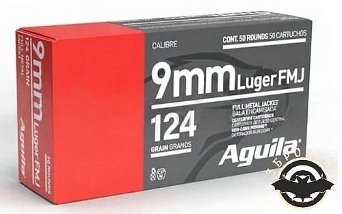 Патрон Aguila 9х19 Luger FMJ 124 grs/8.42gr (1E092110)