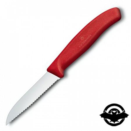 картинка Нож кухонный Victorinox SwissClassic,8см,волн.лезвие,красный 6.7431 (4000980)