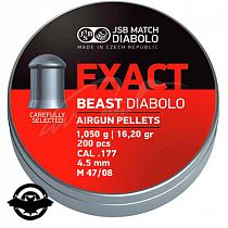 картинка Пули пневматические JSB Diabolo Exact Beast, 4,5 мм, 1,05 гр, 200 шт/уп (14530571)